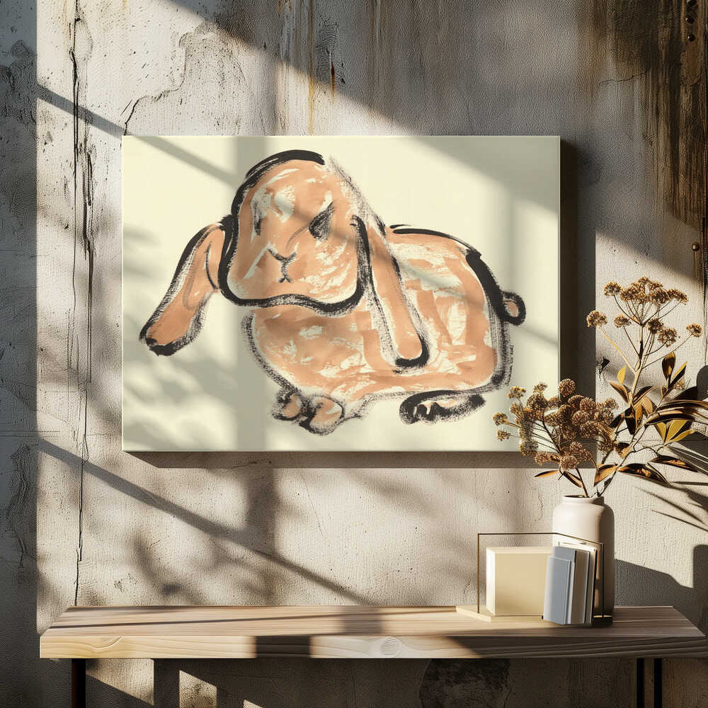 Gentle Bunny Brushstrokes