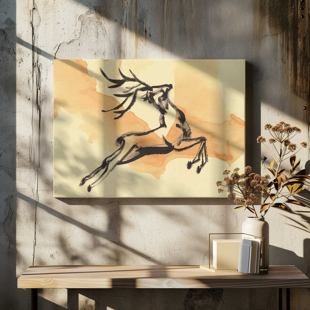 Sketch of Leaping Deer