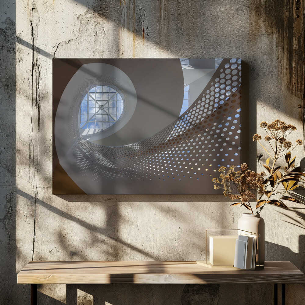 Irregular spiral and pyramidal skylight I