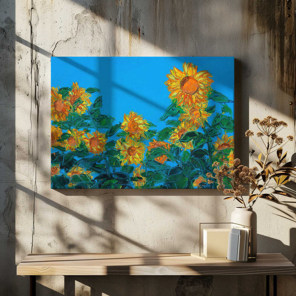 Sun Flower Oil On Canvas