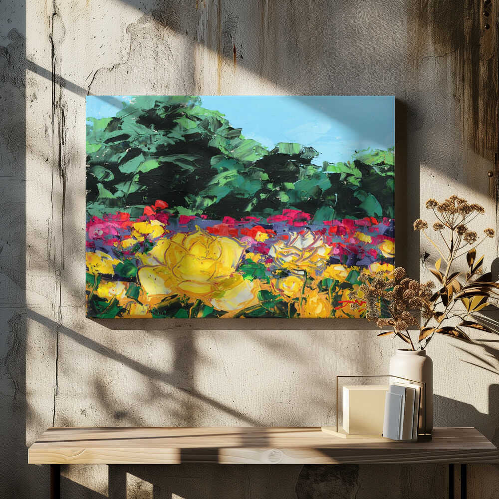 Wild Rose Oil On Canvas