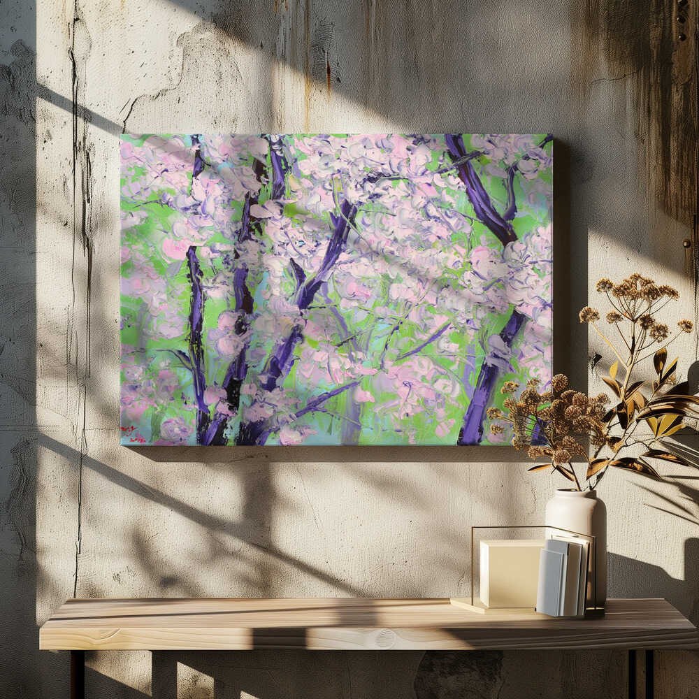 cherry blossoms oil on canvas