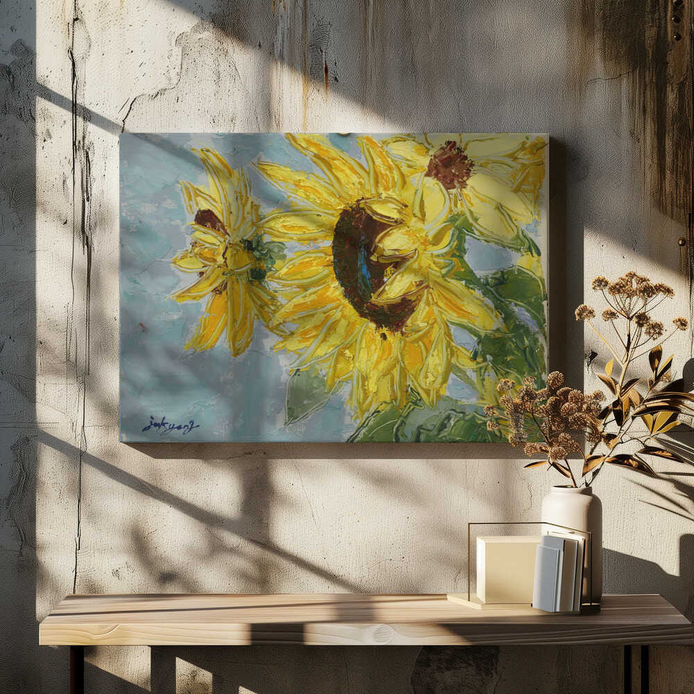 sun flower oil on canvas