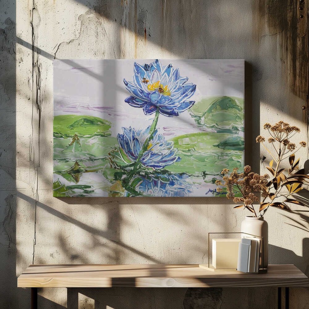 lotus flower oil on canvas