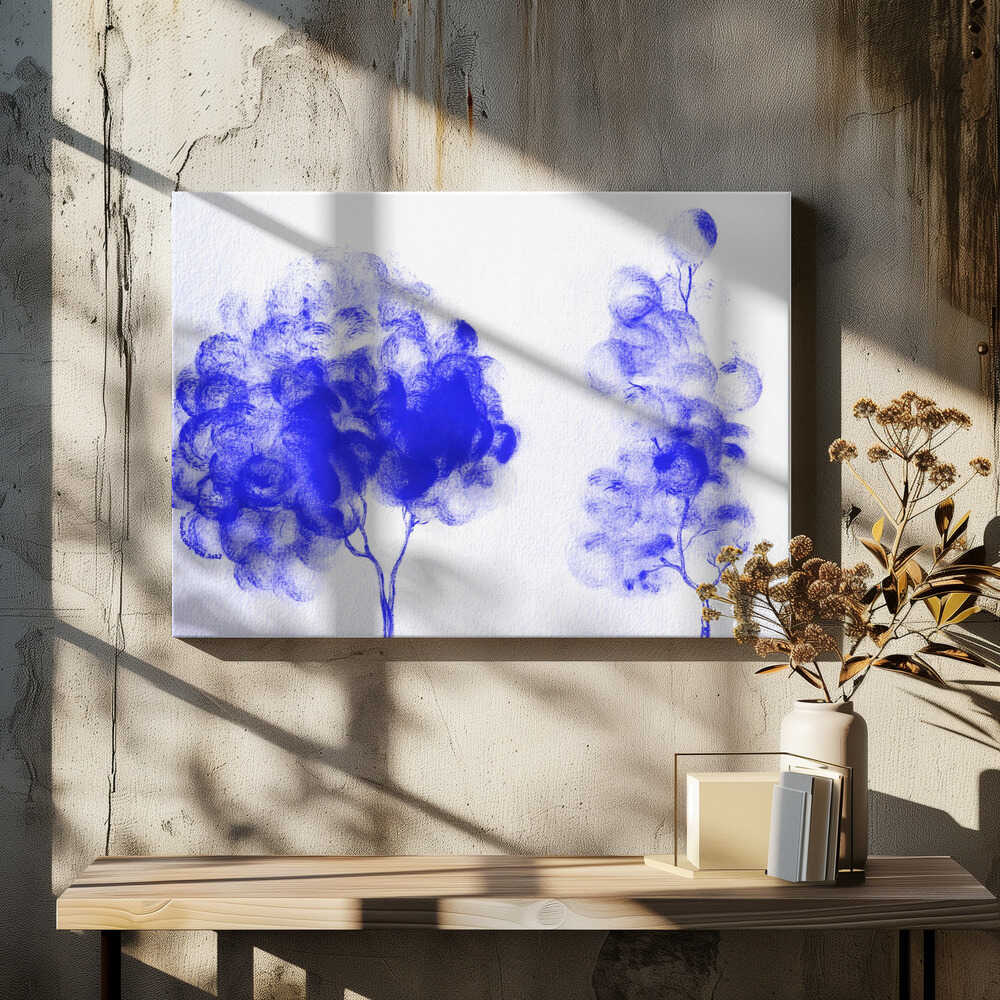 Whimsical Blue Trees