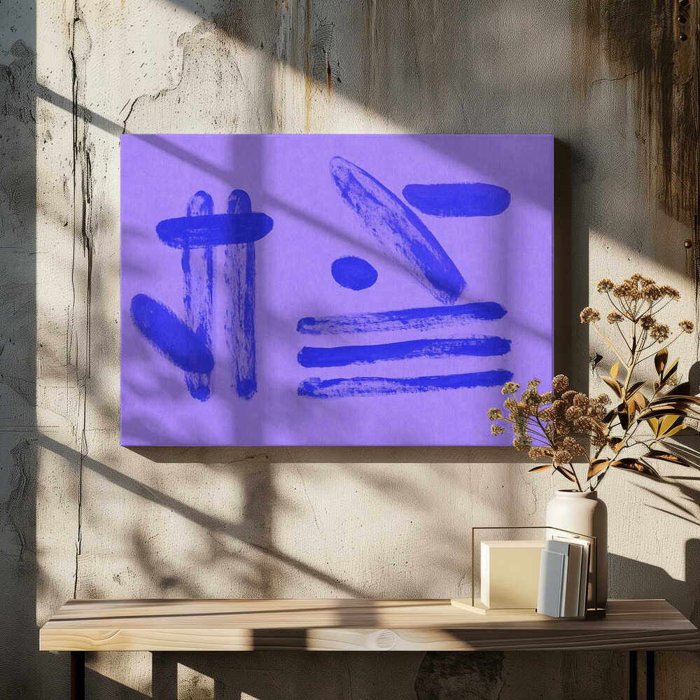 Indigo Brush Strokes