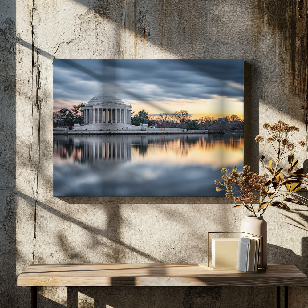 Jefferson Memorial at sunset