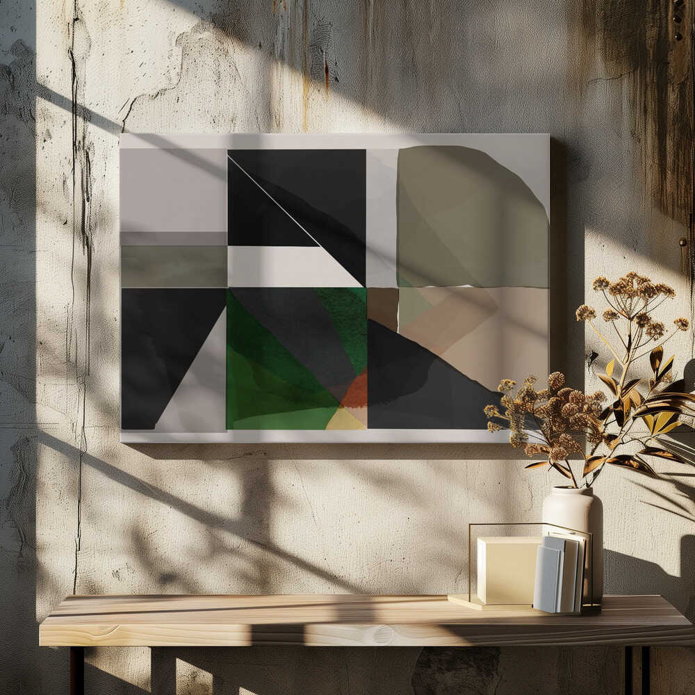 Earthy Geometry: A Modern Abstract Composition
