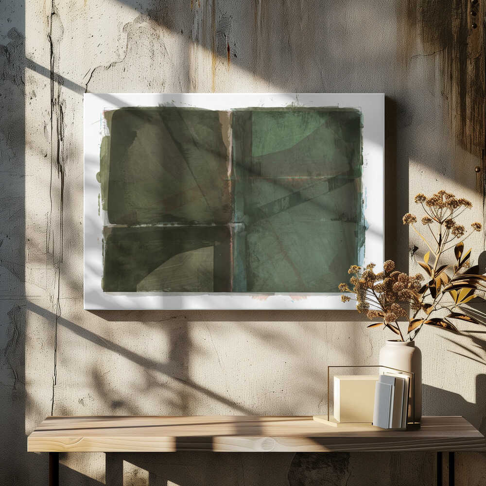 Abstract Patina: Dark Green Hues