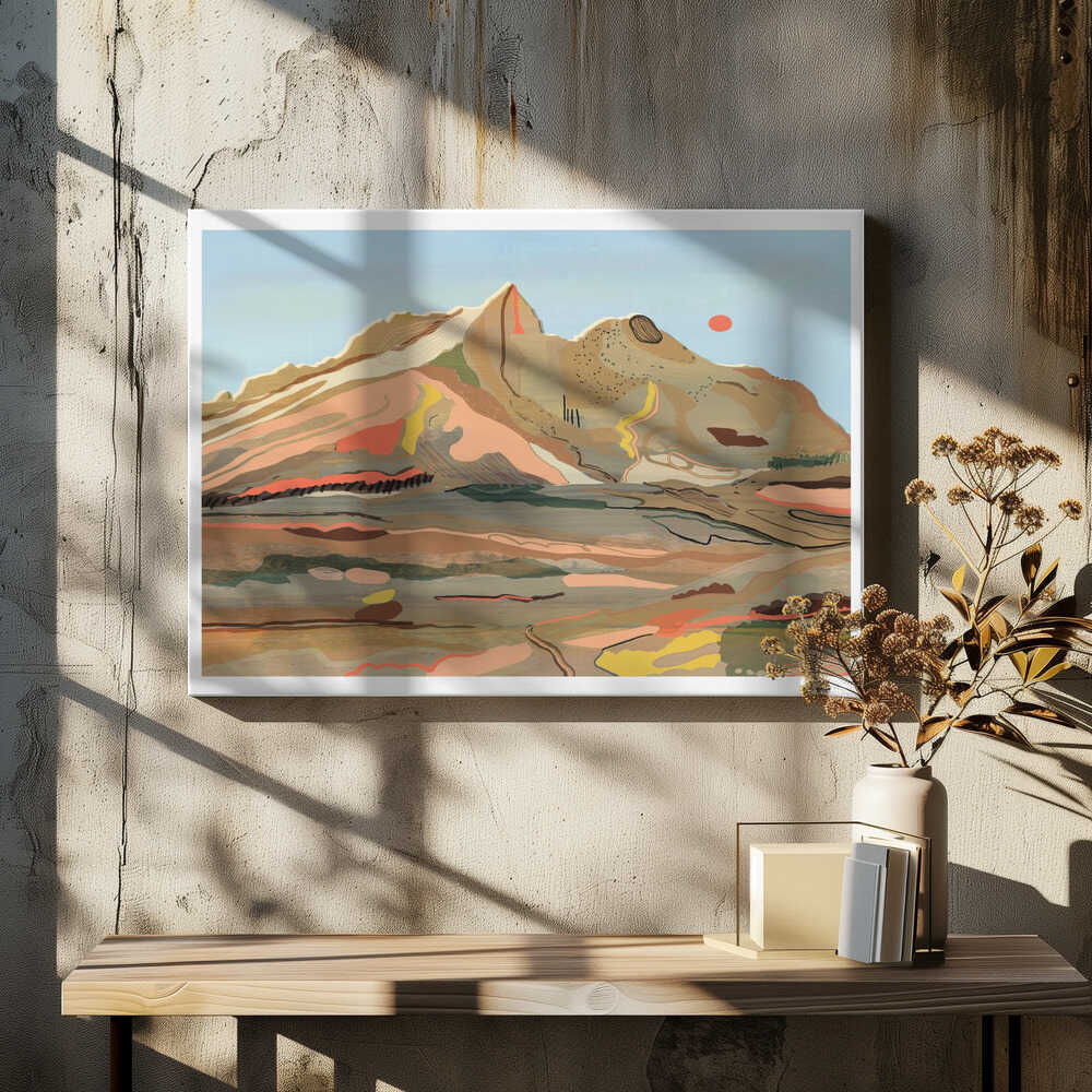 Abstract Shell Sands Mountain Landscape