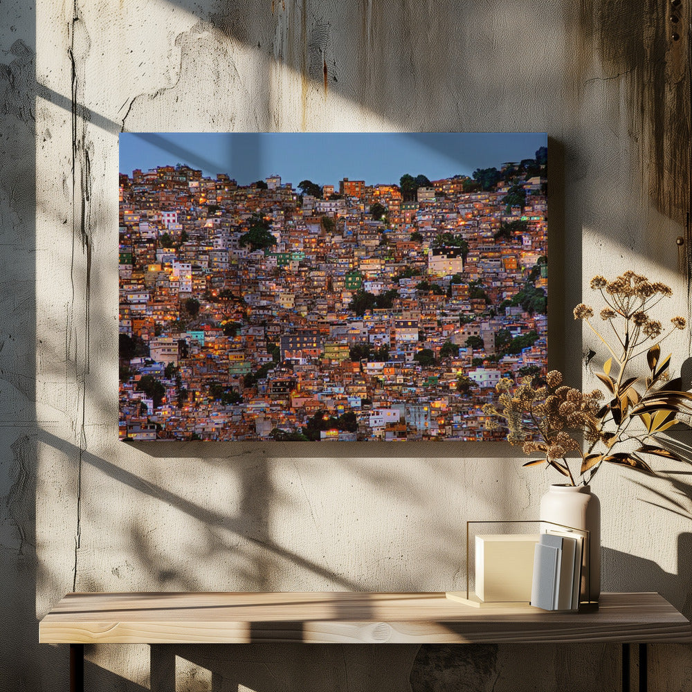 Art Prints of Nightfall in the Favela da Rocinha