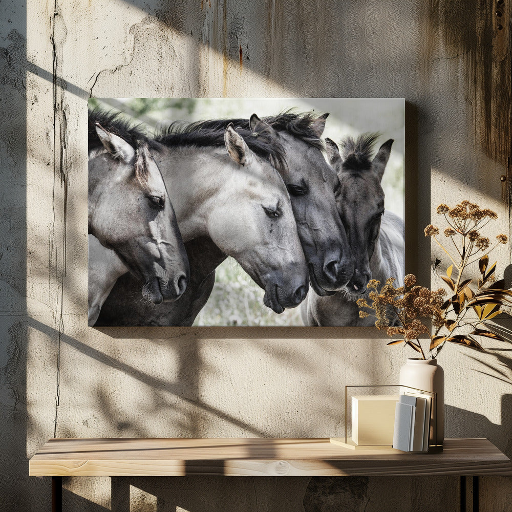 Four Konik Horses