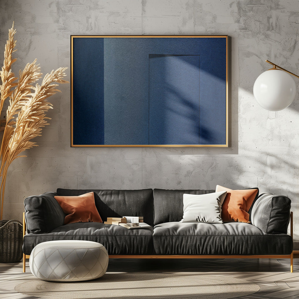 Art Prints of Blue minimalism or a secret door
