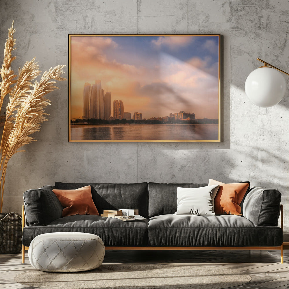 Art Prints of Etihad Towers & Emirates Palace, Abu Dhabi, UAE