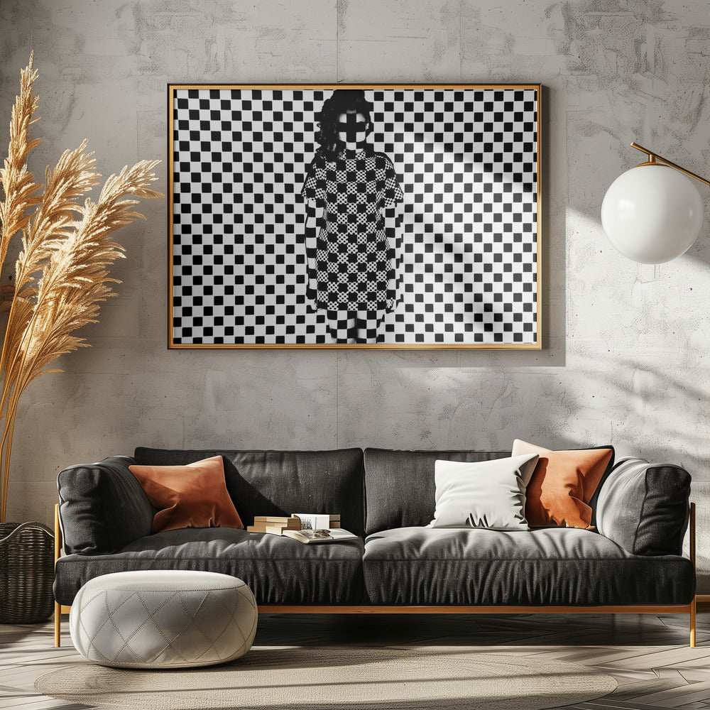 Art Prints of Chess Board - one more Black Square