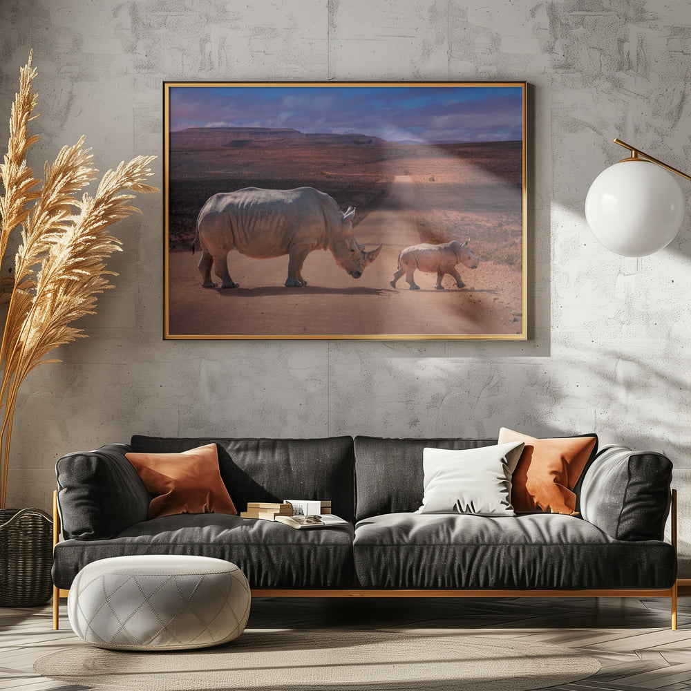 Art Prints of RhinosCrossing