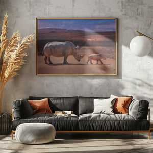 Art Prints of RhinosCrossing