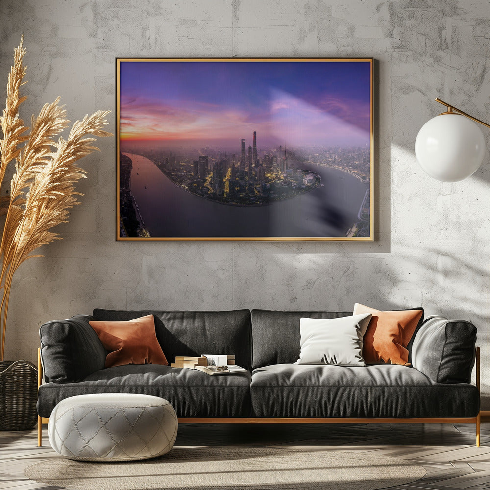 Art Prints of The Morning Glow in Lujiazui Shanghai