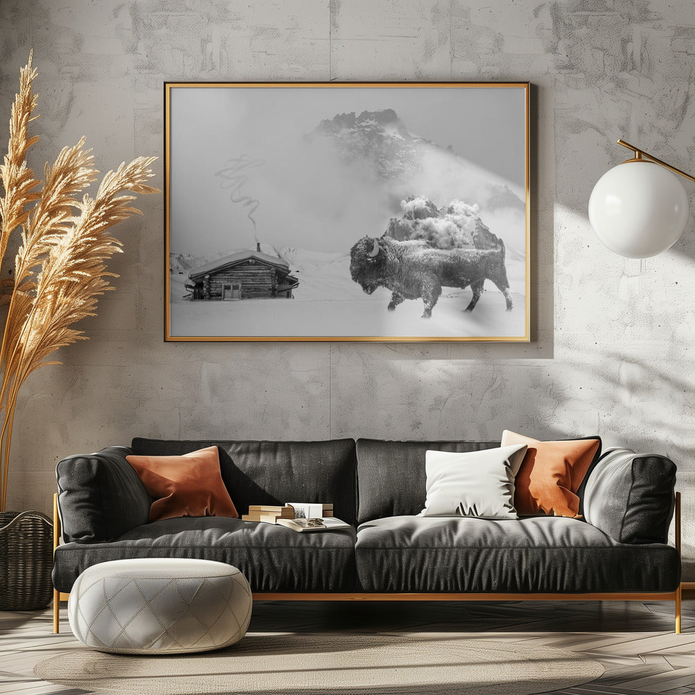 Canvas Art Print Bison