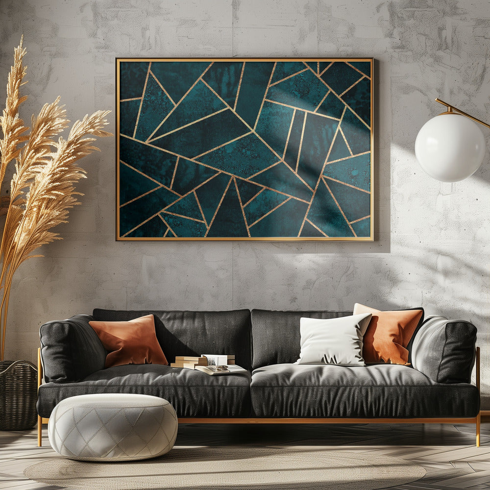 Art Prints of Deep Teal Stone