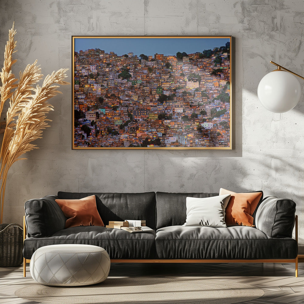 Art Prints of Nightfall in the Favela da Rocinha