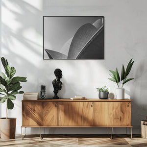 Art Prints of Lotus temple .. the grey scale