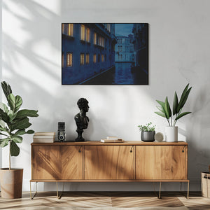 Art Prints of Venice channels by night