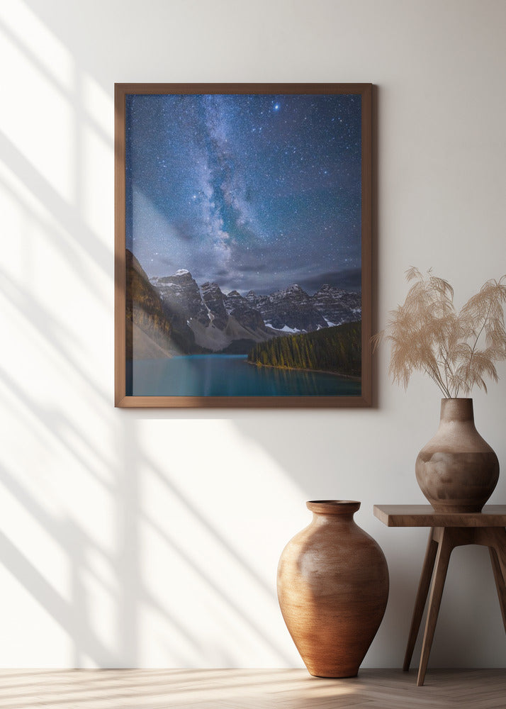 Moraine Lake Under The Night Sky