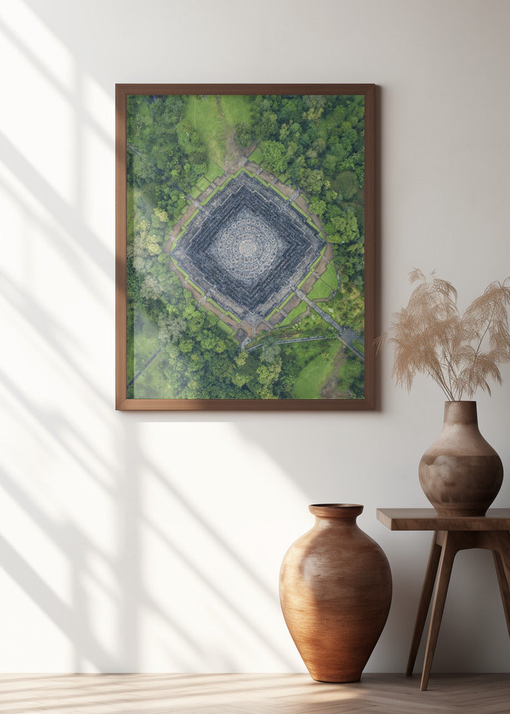 Bird Eye View of Borobudur Temple