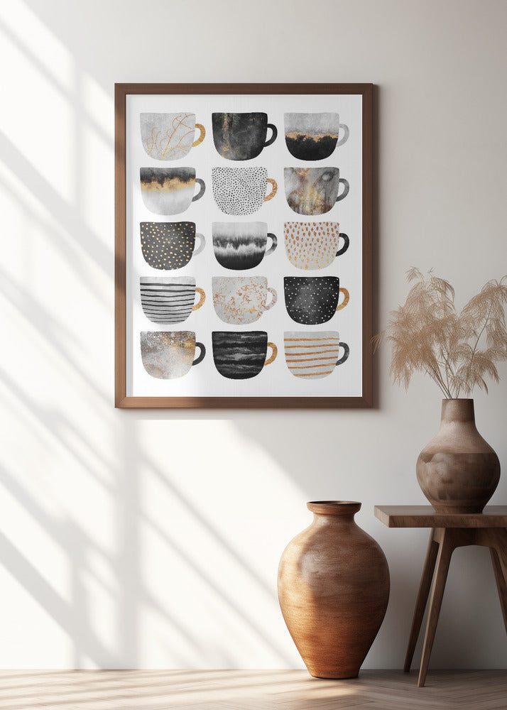Art Prints of Pretty Coffee Cups
