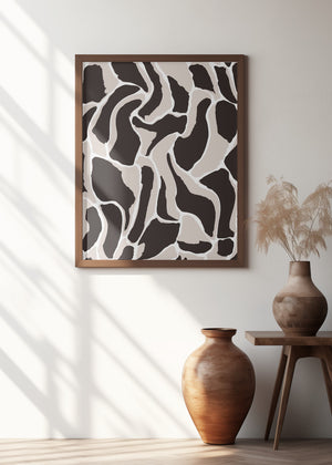 Art Prints of Beige And Brow Animal Pattern