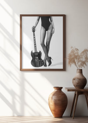 Art Prints of Lady And The Gibson