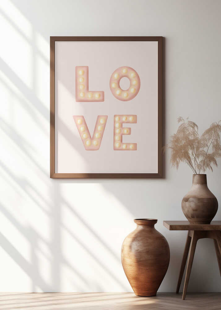 LOVE Light Letters Pink