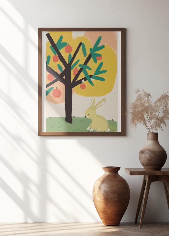 Bunny Under Apple Tree