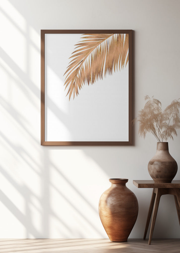 Gold Copper palm leaf 3