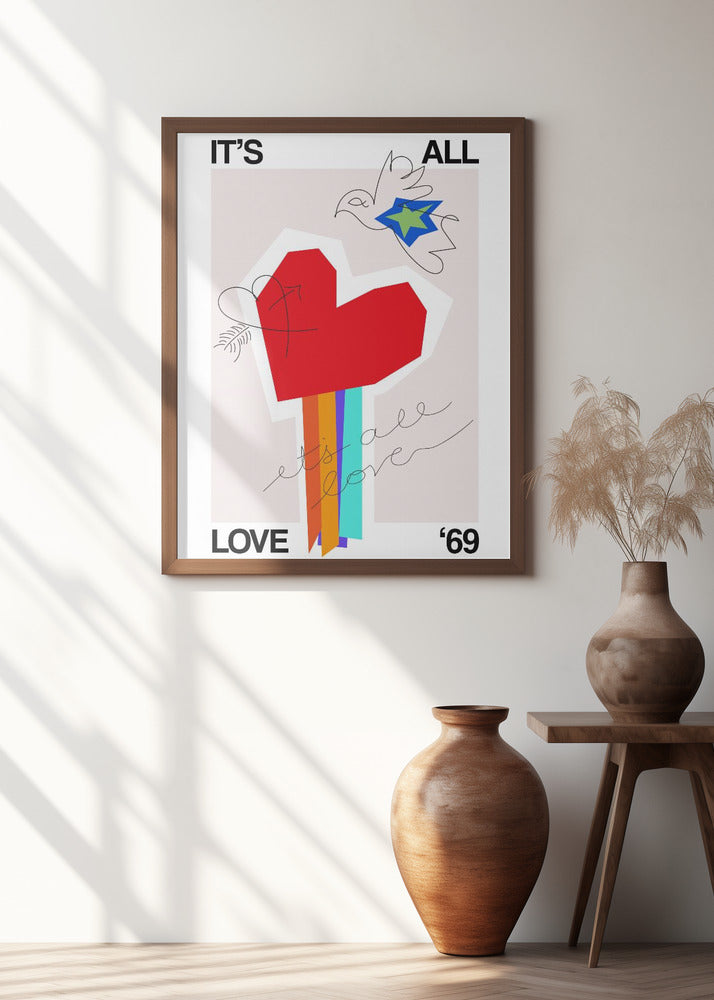 It's All Love '69 Heart Greige