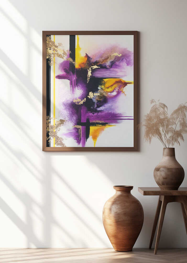 Geometric Purple and Yellow