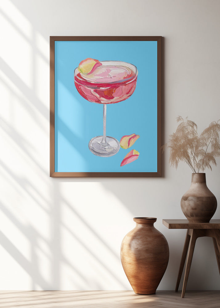 Art Prints of Sparkling Rose Gin Cocktail