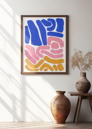 Art Prints of Pastel Tribal Maze