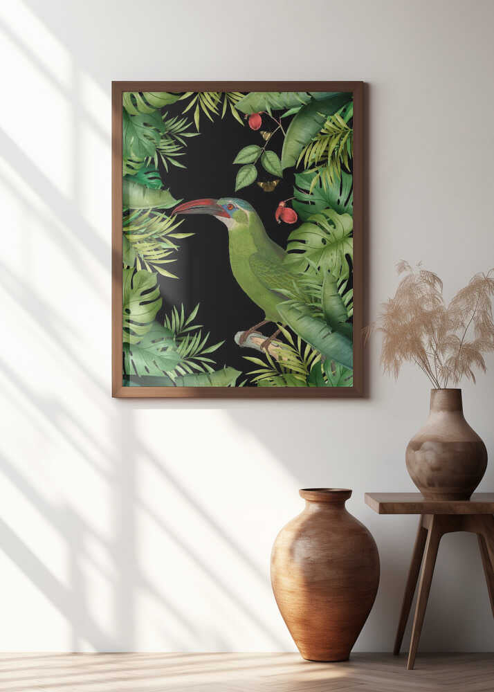 Jungle With Green Toucan