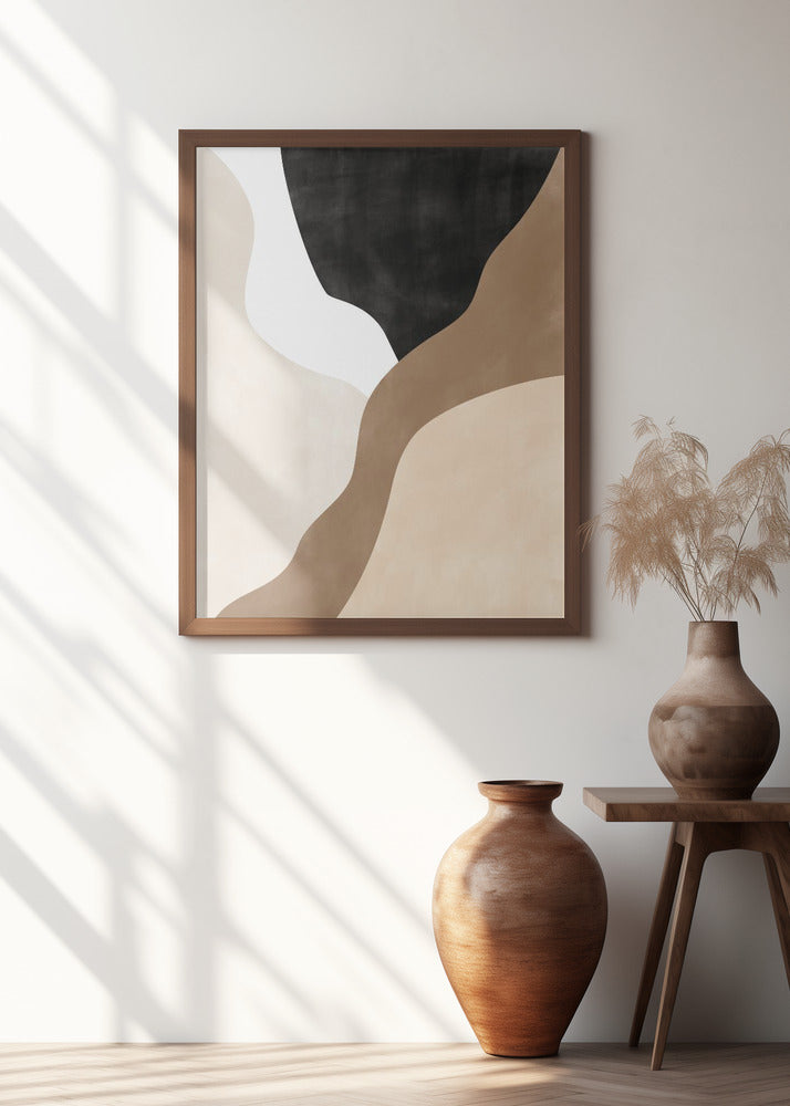 Abstract Beige and Brown Art