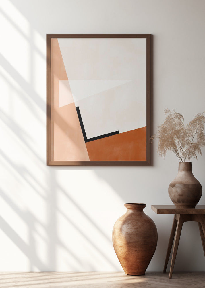 Abstract Geometric Art With Muted Tones