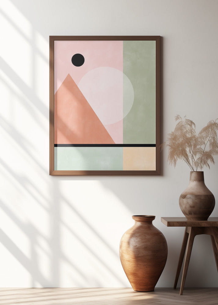 Geometric Shapes In Pastel Tones