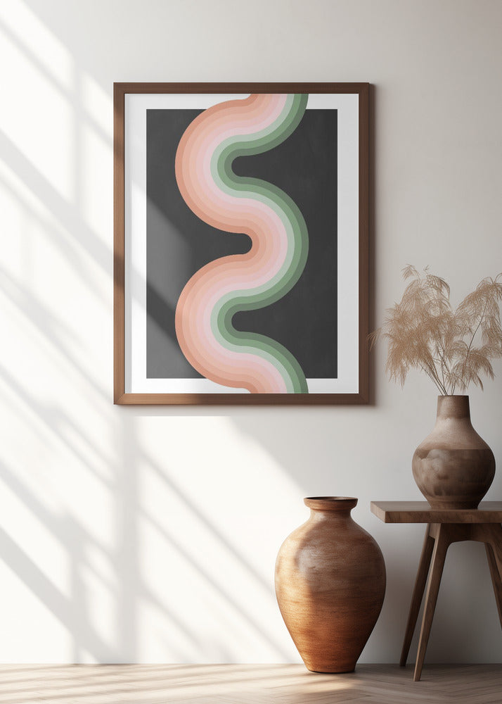 Wavy Pattern With Layered Pastel Tones