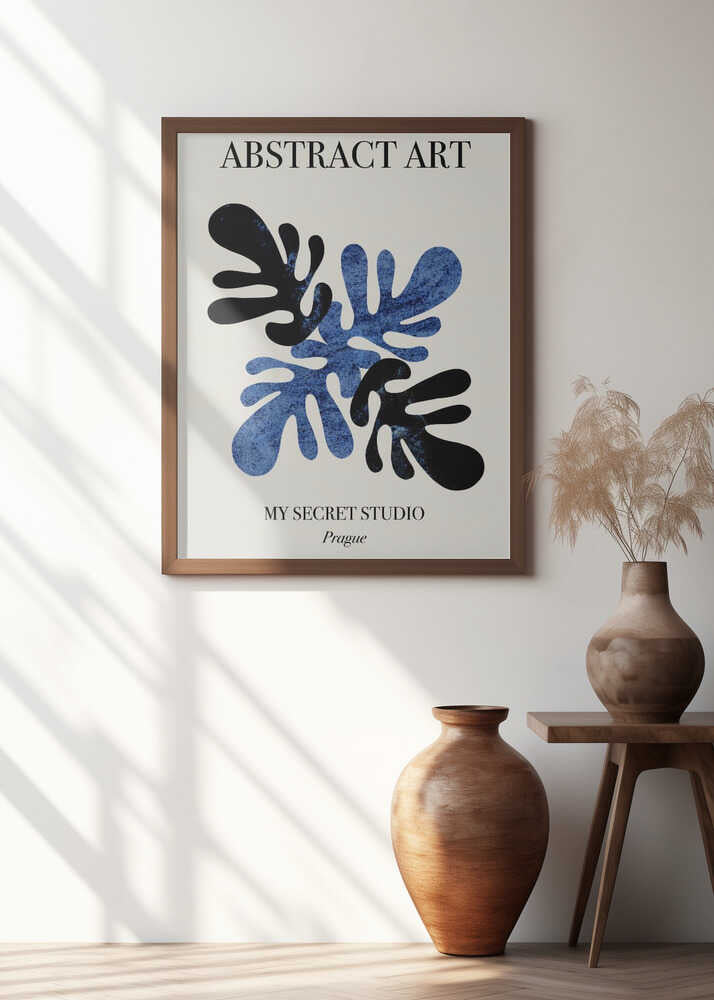 Abstract Blue Leaves