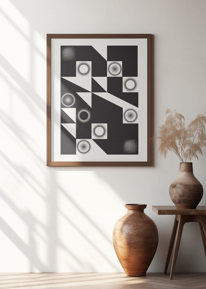 Squares and Triangles In Black