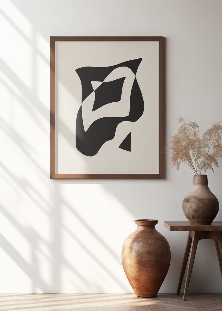 Bold Black And White Geometric Composition