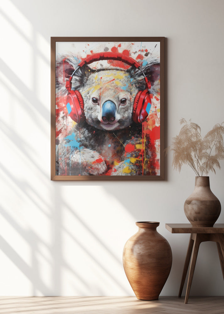 Koala With Headphones animal