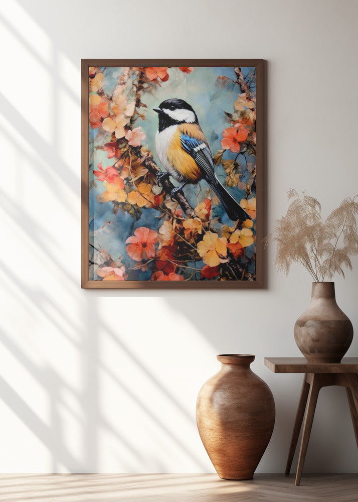 Art Prints of Chickadee bird animal