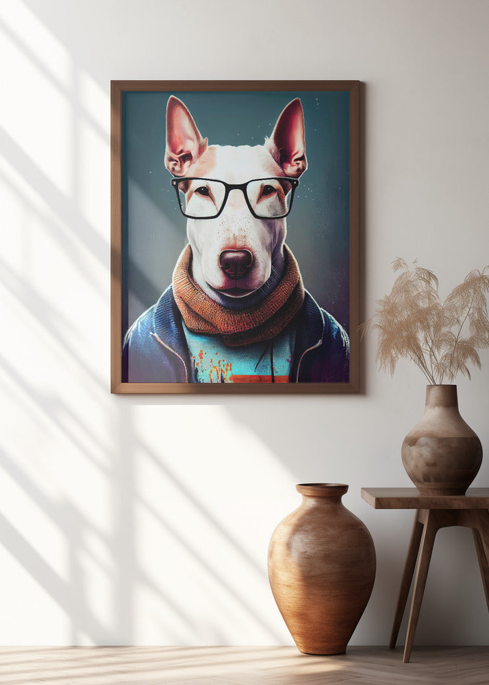 Hipster dog animal art